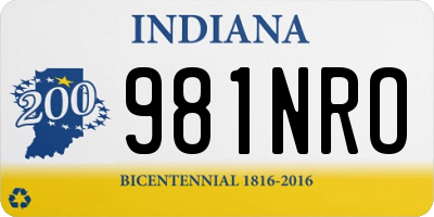 IN license plate 981NRO