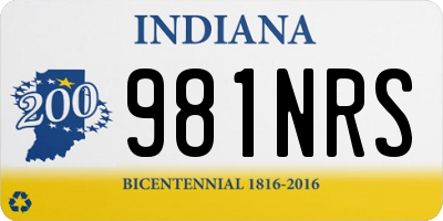 IN license plate 981NRS