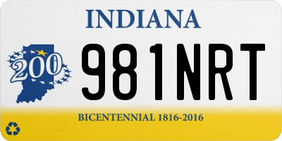 IN license plate 981NRT