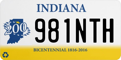 IN license plate 981NTH