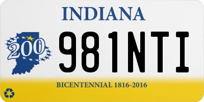 IN license plate 981NTI