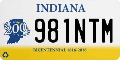 IN license plate 981NTM