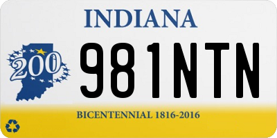 IN license plate 981NTN