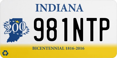 IN license plate 981NTP