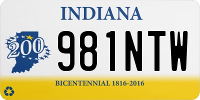 IN license plate 981NTW