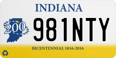 IN license plate 981NTY