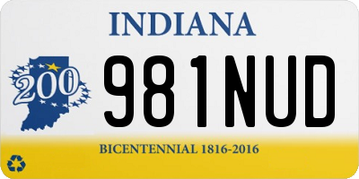 IN license plate 981NUD