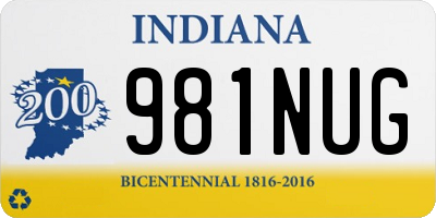 IN license plate 981NUG