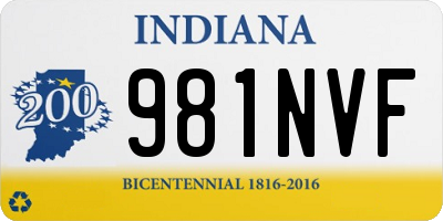 IN license plate 981NVF