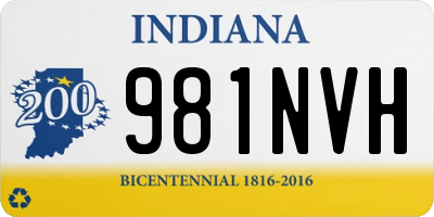 IN license plate 981NVH