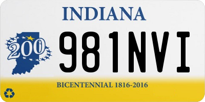 IN license plate 981NVI