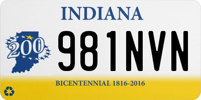 IN license plate 981NVN