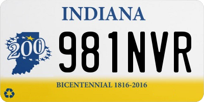 IN license plate 981NVR
