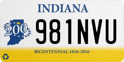 IN license plate 981NVU