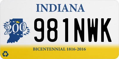 IN license plate 981NWK