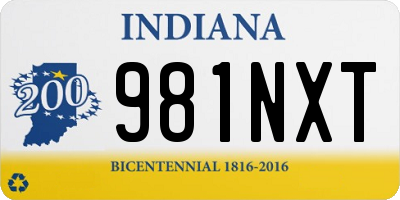 IN license plate 981NXT