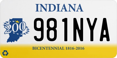 IN license plate 981NYA