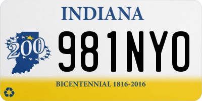 IN license plate 981NYO