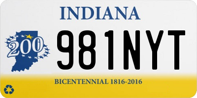 IN license plate 981NYT