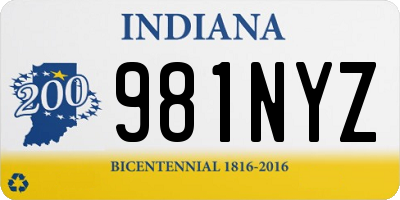 IN license plate 981NYZ