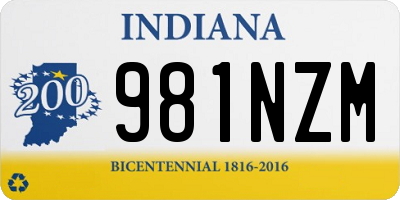 IN license plate 981NZM