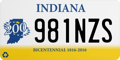 IN license plate 981NZS