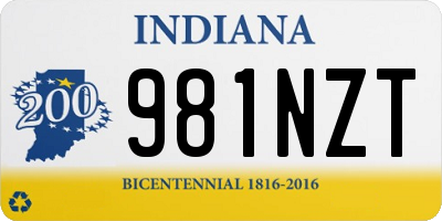 IN license plate 981NZT