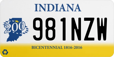 IN license plate 981NZW