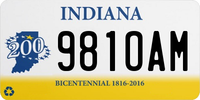 IN license plate 981OAM