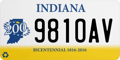 IN license plate 981OAV