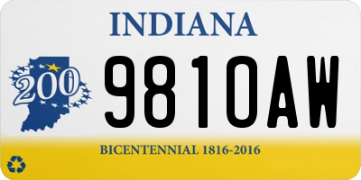 IN license plate 981OAW