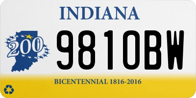 IN license plate 981OBW