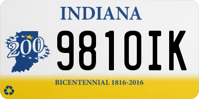 IN license plate 981OIK