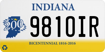 IN license plate 981OIR