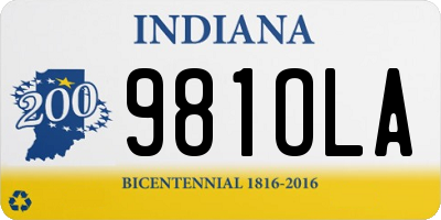 IN license plate 981OLA
