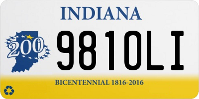 IN license plate 981OLI