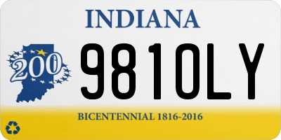 IN license plate 981OLY