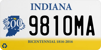 IN license plate 981OMA