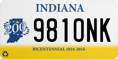 IN license plate 981ONK