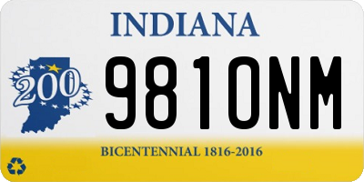 IN license plate 981ONM
