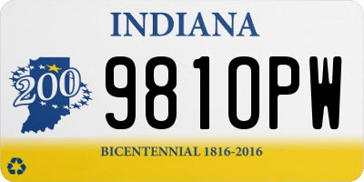 IN license plate 981OPW