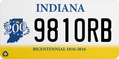 IN license plate 981ORB