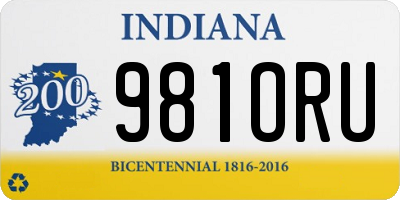 IN license plate 981ORU