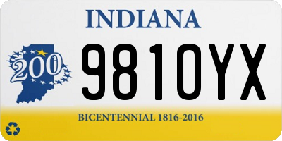 IN license plate 981OYX