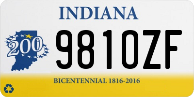 IN license plate 981OZF