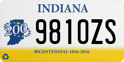 IN license plate 981OZS