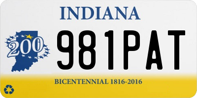 IN license plate 981PAT