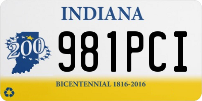 IN license plate 981PCI