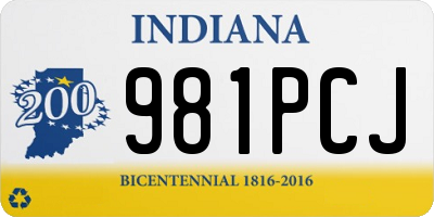 IN license plate 981PCJ