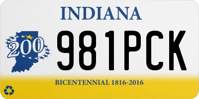 IN license plate 981PCK